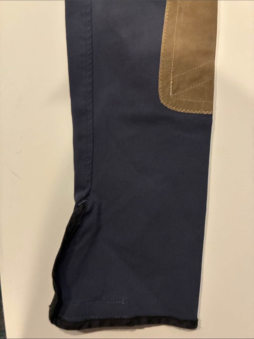 The Tailored Sportsman Riding Breeches Size 14 Navy Knee Patch Equestrian - Picture 11 of 15
